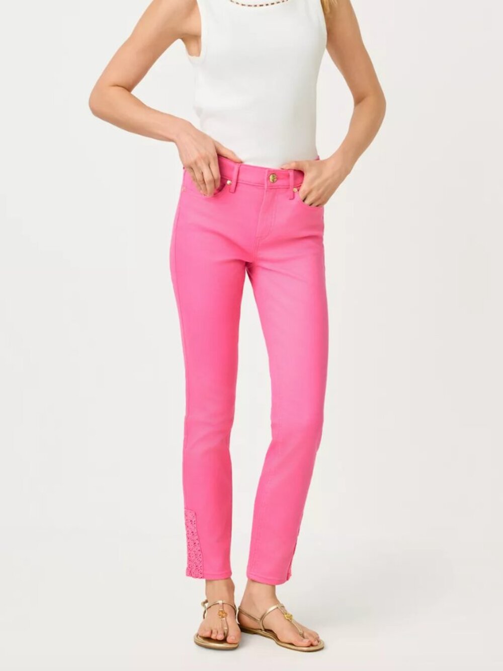 New With Tags South Ocean High Rise Pant in Cherry Blossom Pink size 4